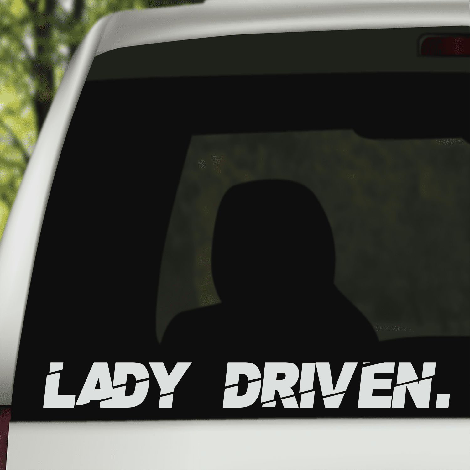 Lady Driven Sticker/Banner