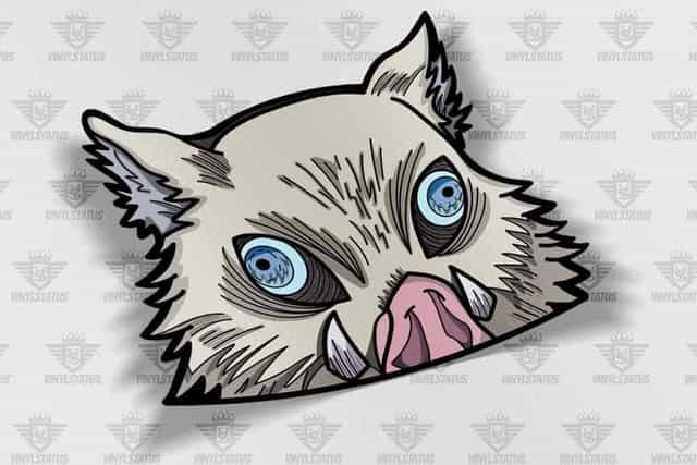 Inosuke Peeker Sticker – Demon Slayer