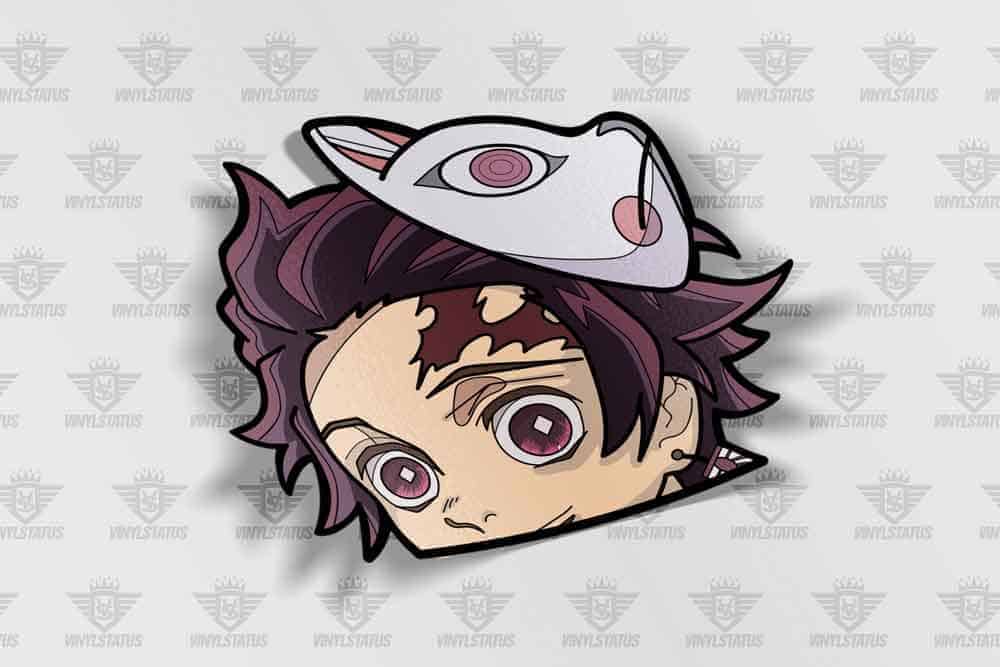 Tanjiro Peeker Sticker – Demon Slayer