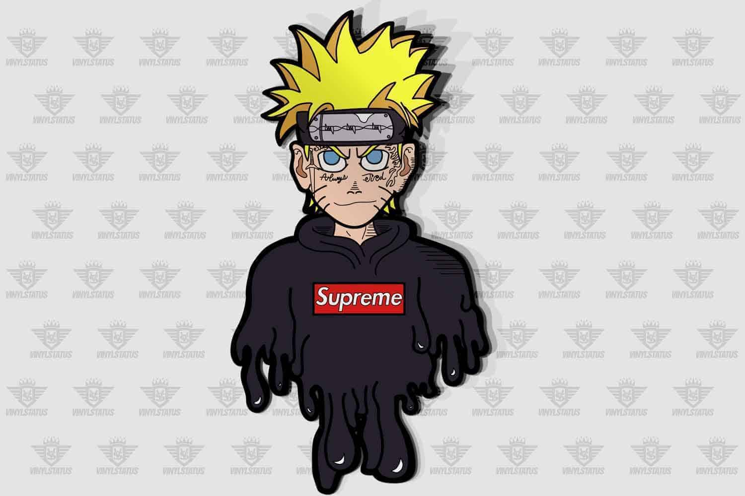 Naruto x Post Malone Always Tired Sticker