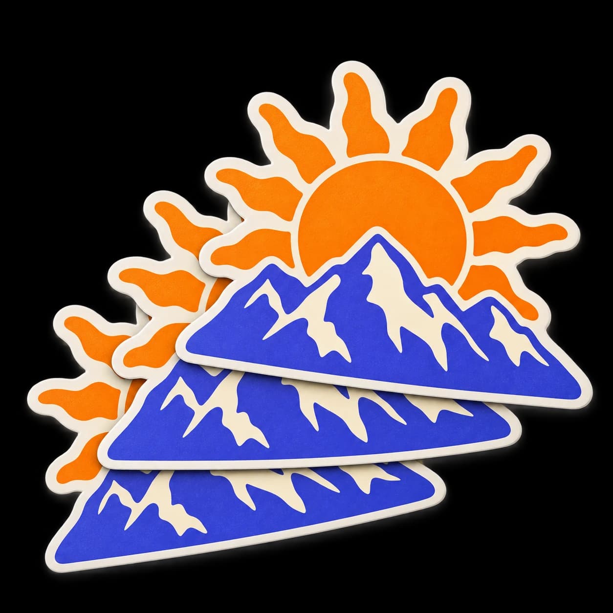 Die-cut stickers with example artwork