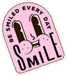 smile pink sticker