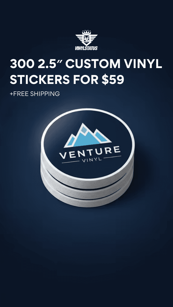 300 2.5" Custom round stickers for $59.00