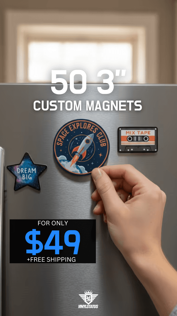 50 3" Custom Magnets for $49.00
