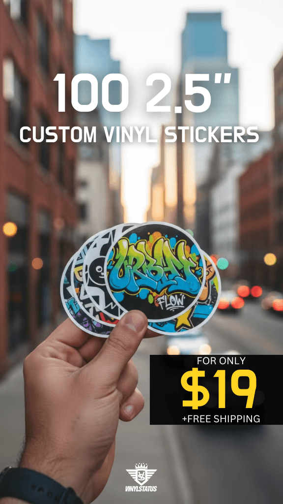 100 2.5" Custom round stickers for $19.00