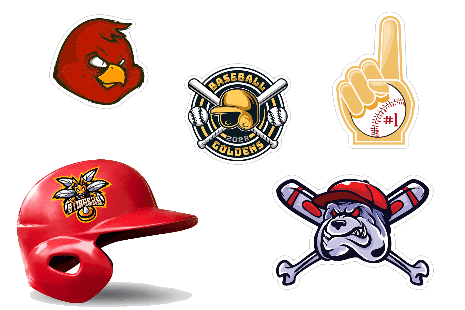 Custom Baseball Helmet Decals