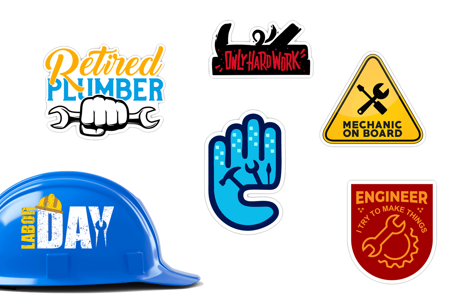 Custom Hard Hat Stickers