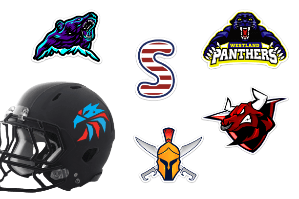 Custom Football Helmet Decals No Minimum