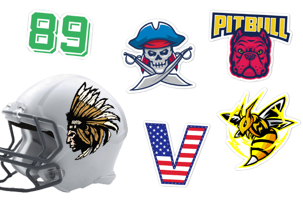 Custom Football Helmet Stickers