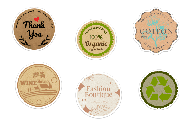 Custom Kraft Stickers