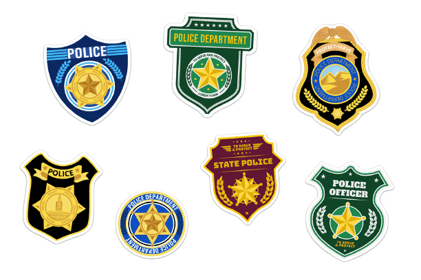 Custom Police Badge Stickers