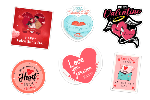 Personalized Valentine Stickers