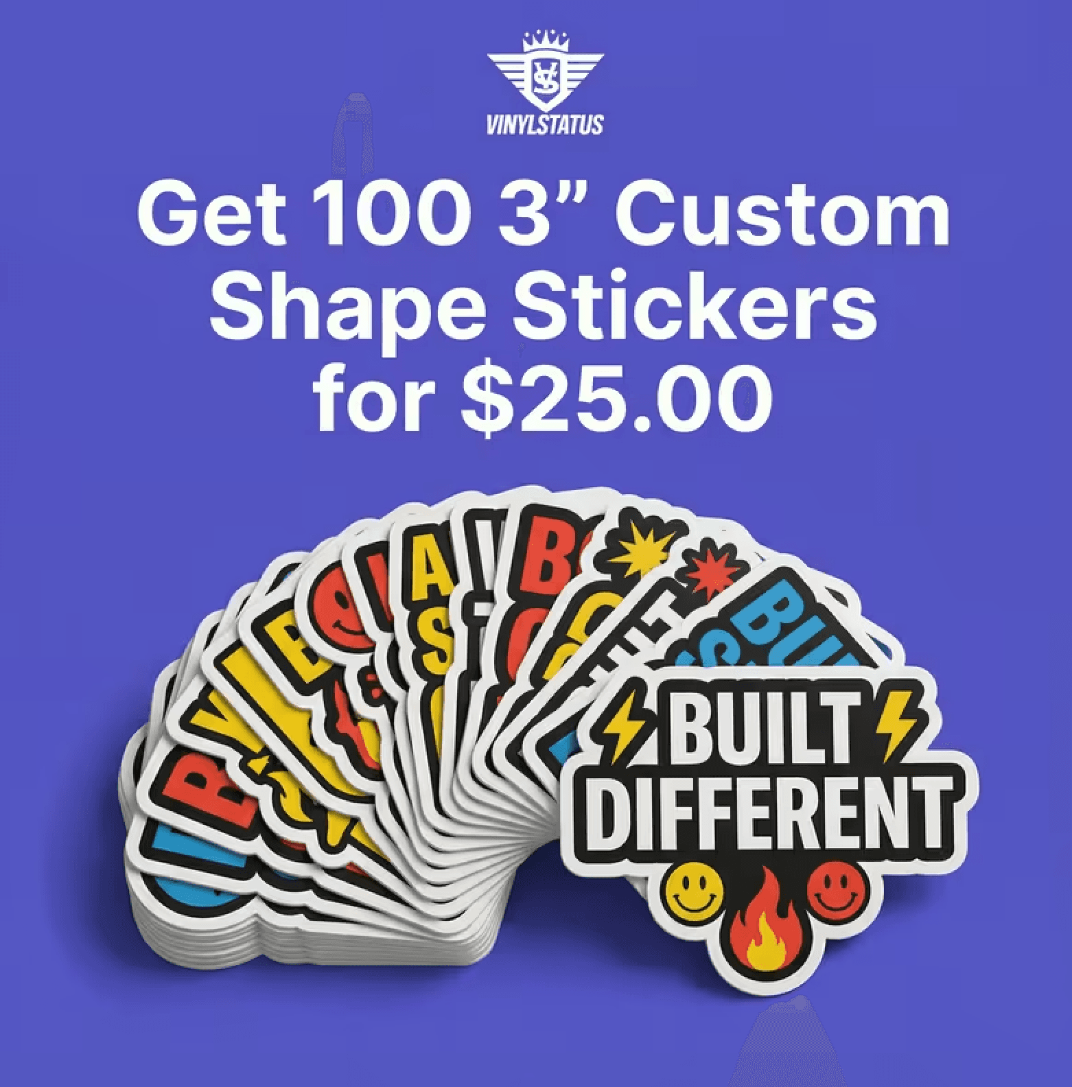 100 3" Custom Vinyl Stickers