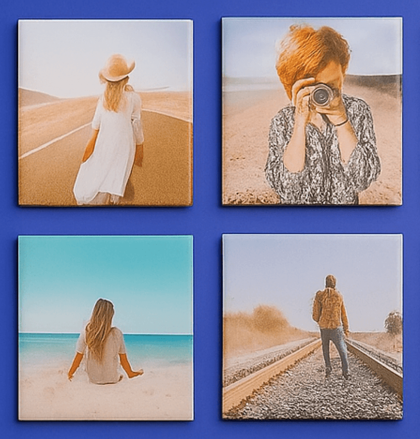 Photo magnets with example artwork