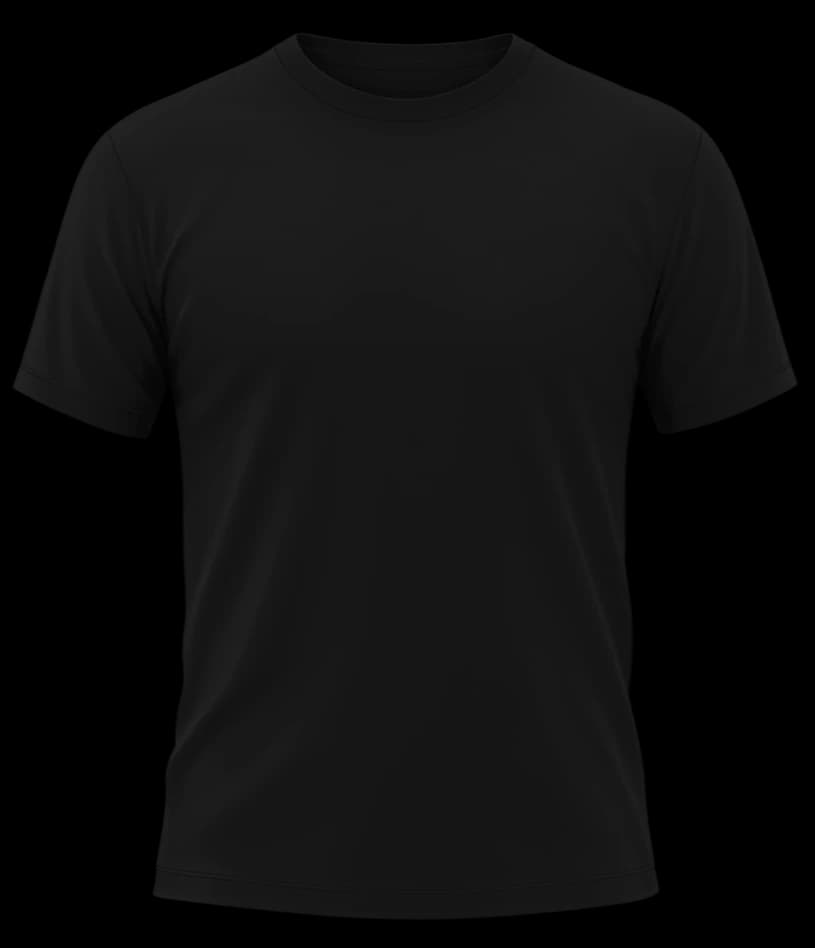 Black T-shirt with an example front print