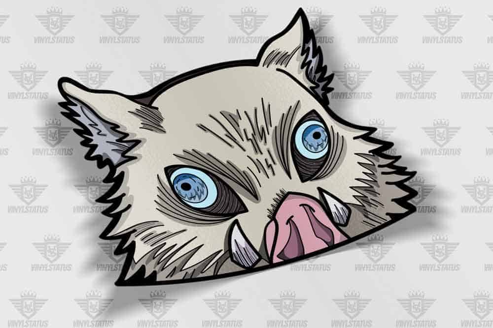 Inosuke Peeker Sticker - Demon Slayer
