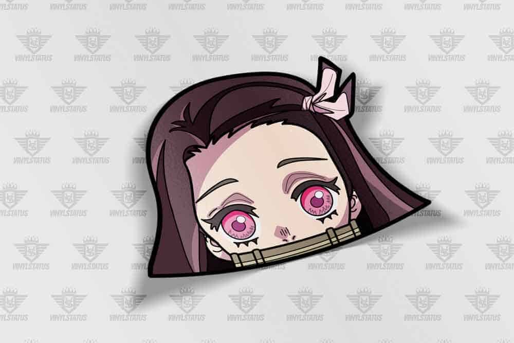 Nezuko Peeker Sticker - Demon Slayer