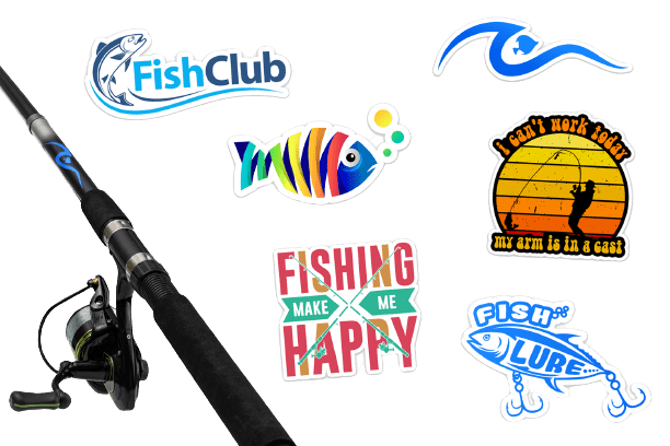 Custom Fishing Rod Decals