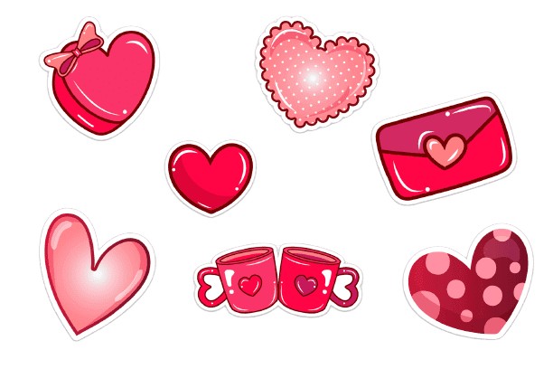 Custom Heart Stickers
