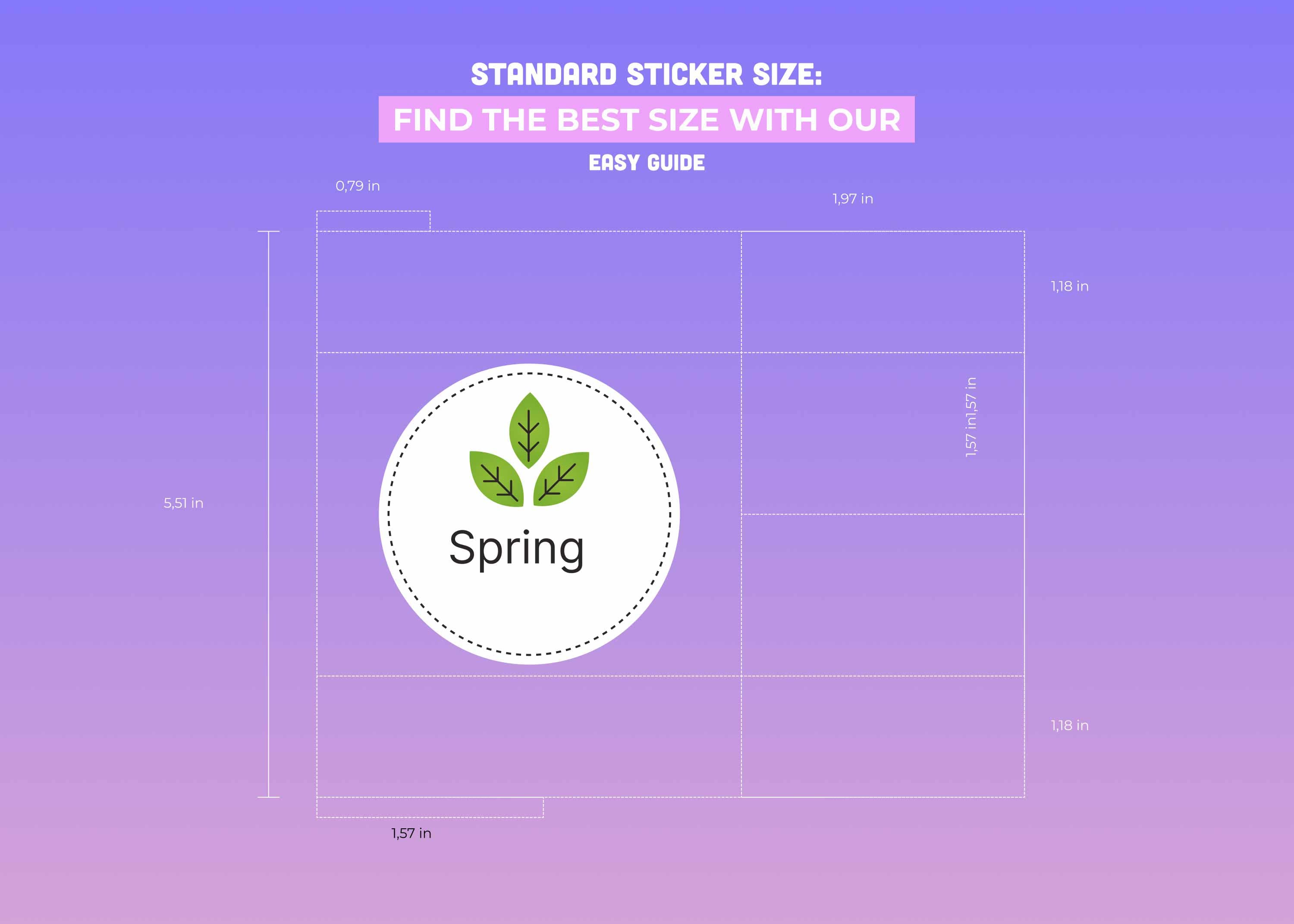 Standard Sticker size guide