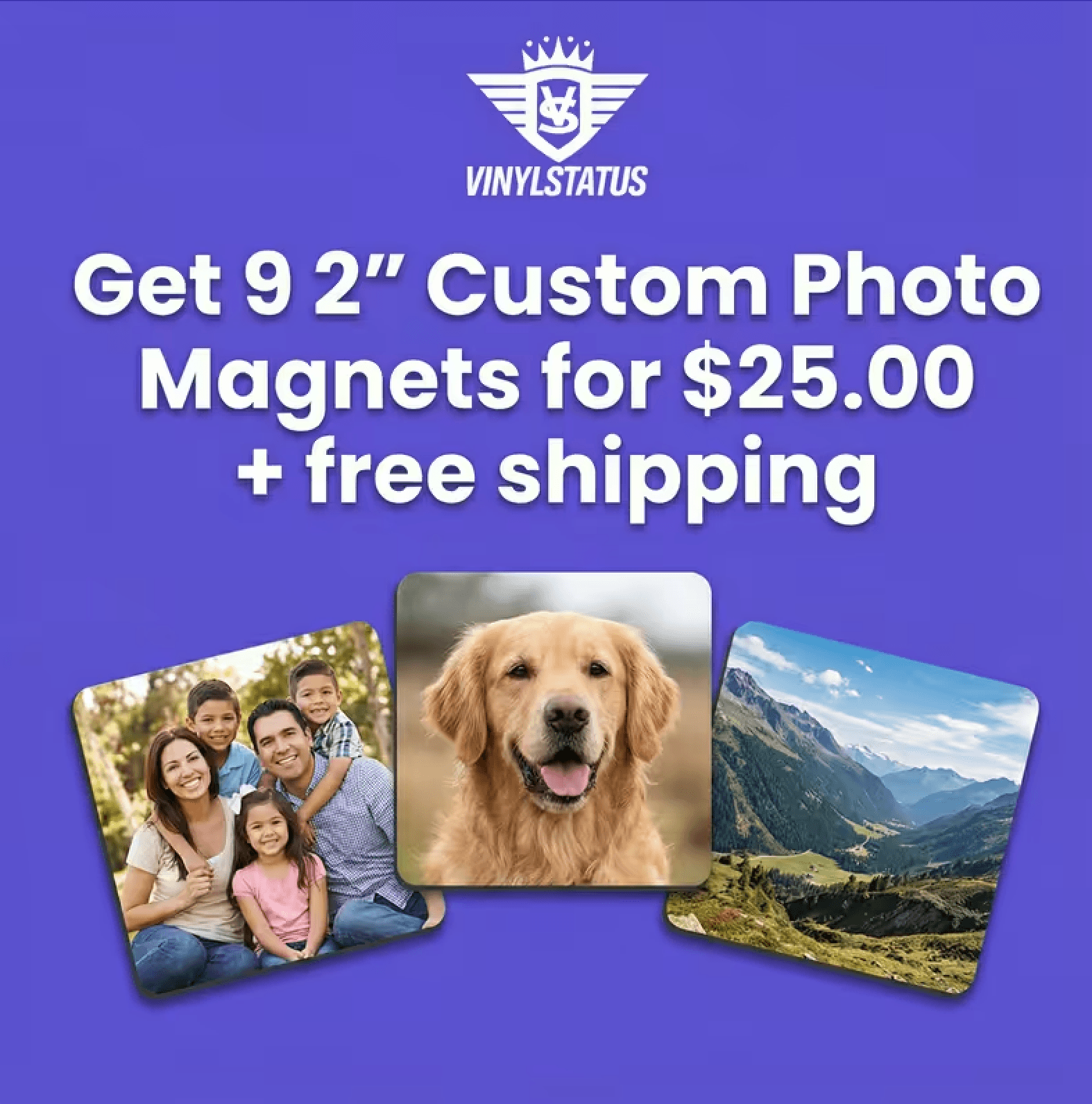 9 2" Custom Photo Magnets for $25 for $25.00
