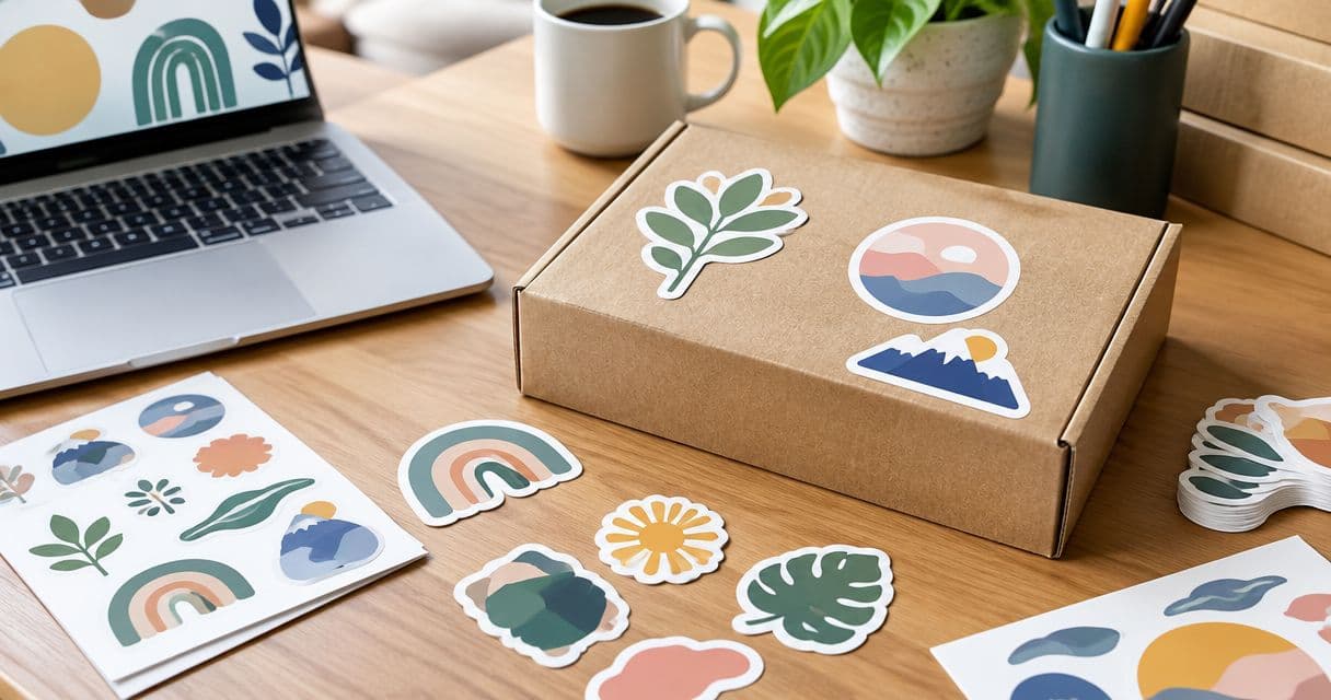Custom die cut stickers for packaging: shapes, sizes, quantity