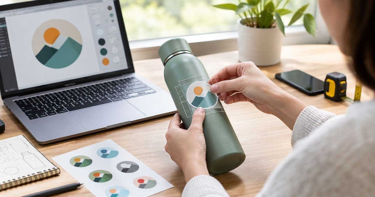 How to size a custom logo sticker for your product