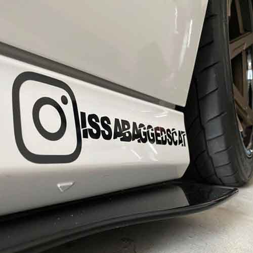 Instagram Aufkleber personalisiert - Wunschname, Auto, Tuning, JDM