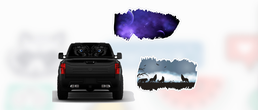 Rear window decals